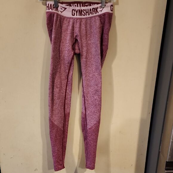 Gymshark Burgundy Performance Leggings with Elastic Waistband XS - Picture 1 of 6